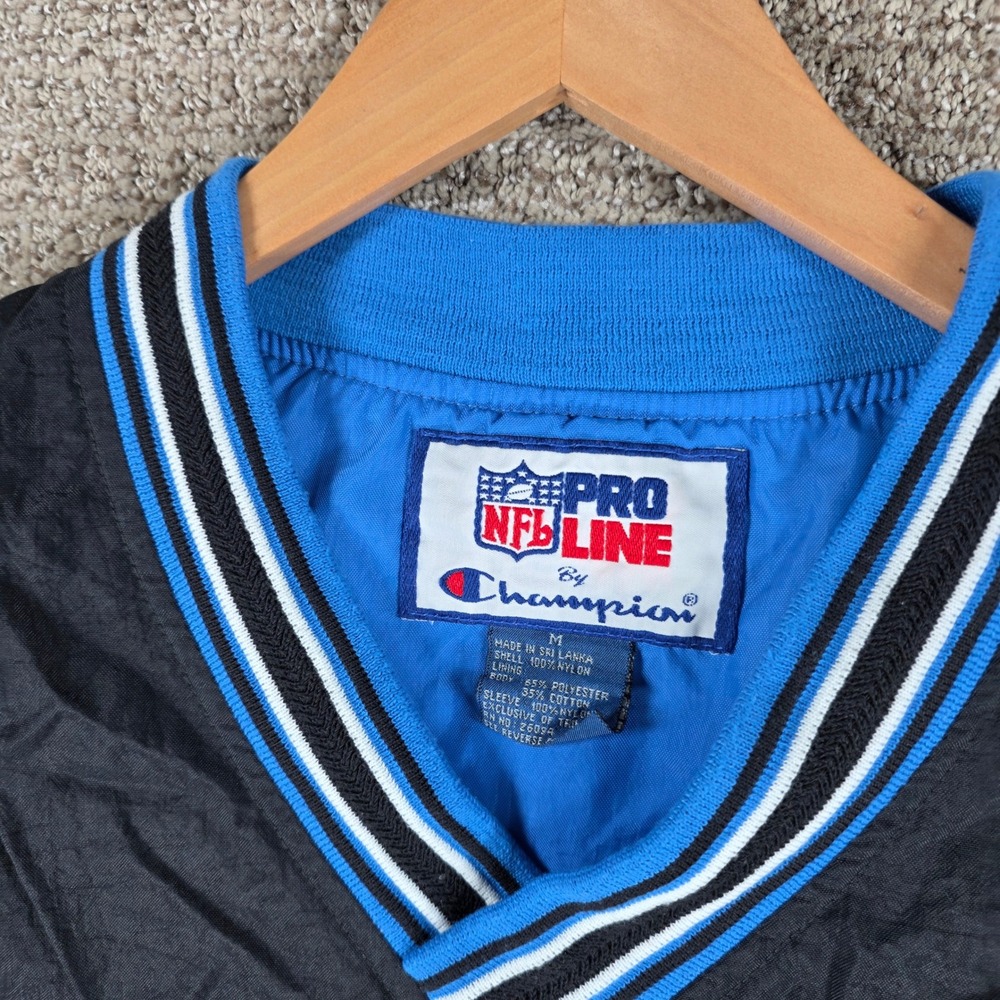 Vintage Champion Pro Line Detroit Lions NFL Windbreaker Pullover Jacket Mens M - Picture 5 of 9